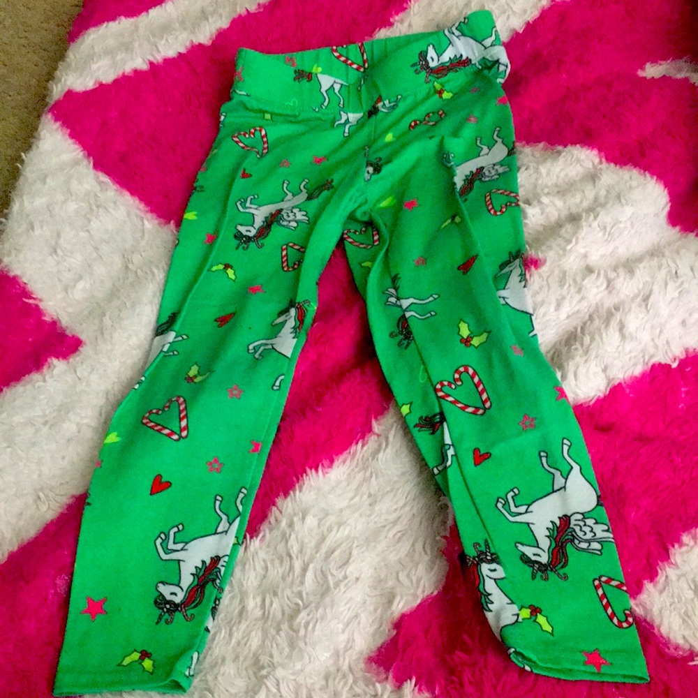 unicorn christmas leggings